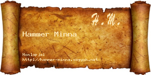 Hammer Minna névjegykártya